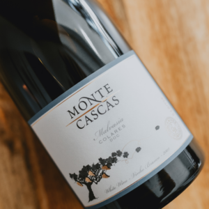 Monte Cascas Malvasia de Colares — vinho branco português criado por Hélder Cunha com Malvasia em pé franco. Fresco, salino e com alma atlântica.